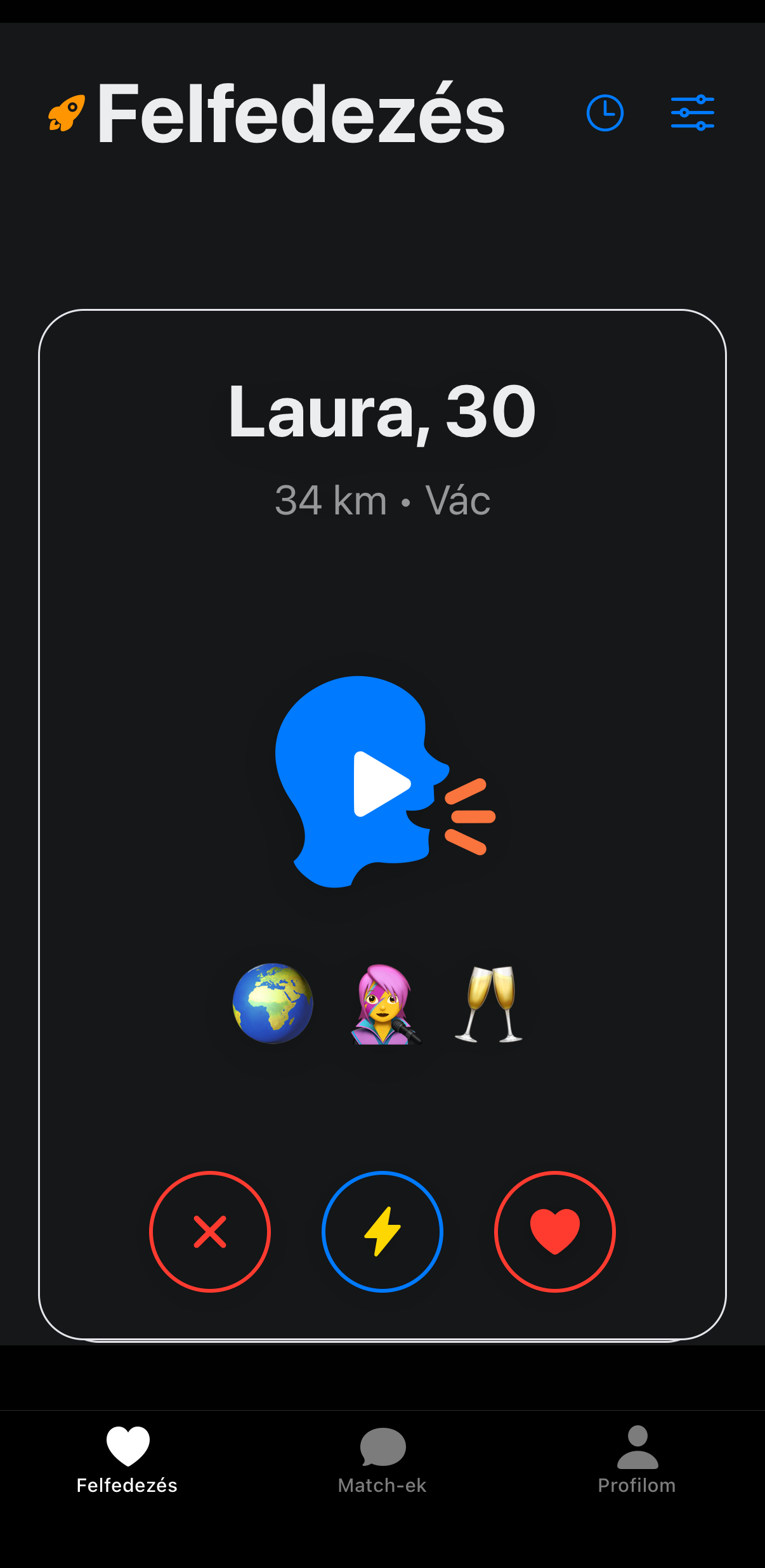Soundate app - Laura profil